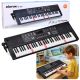 Piano eléctrico con micrófono 200 sonidos y 61 teclas