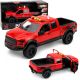 Camión pickup 1:12 en color rojo con detalles realistas y luces.