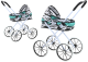 Carrito de Muñecas con Ruedas Grandes Plegable Cebra Turquesa