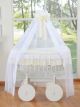 Moisés Deluxe Bellamy de Mimbre Blanco con Dosel