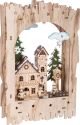 Lámpara de madera Pueblo de invierno en un arco