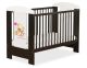 Cuna de Madera Osito con Lazo 120x60 cm – Rosa y Marrón, 3 Alturas y Barrotes Extraíbles