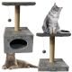 Rascador Moderno para Gato con Cama y Ratón Colgante