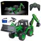 Remote Control Backhoe Loader RC Lights Sound Green Huina 1:14