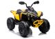 Quad eléctrico infantil 4x4 Lean Cars amarillo, vista frontal
