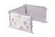 Protector de Cuna Reversible de Muselina 180x40 cm – 3 Paneles con Lazos – Teddy Grey