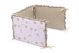 Protector de Cuna Reversible de Muselina 180x40 cm – 3 Paneles con Lazos – Dandelions Beige