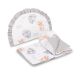 Set para Carrito de Bebé Muselina y Algodón Teddy Gris – Manta y Almohada Reversible 0+