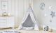 Tipi Tienda Infantil Grande De Juego para Jardin O Interior De Madera Y Lona Nubes Grises