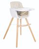 Trona de madera Woody beige Kikkaboo