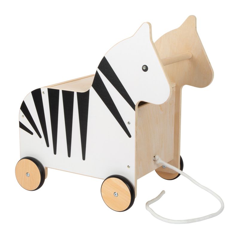 Cajón para Juguetes con Ruedas "Cebra Wildlife" - Juguete de Madera