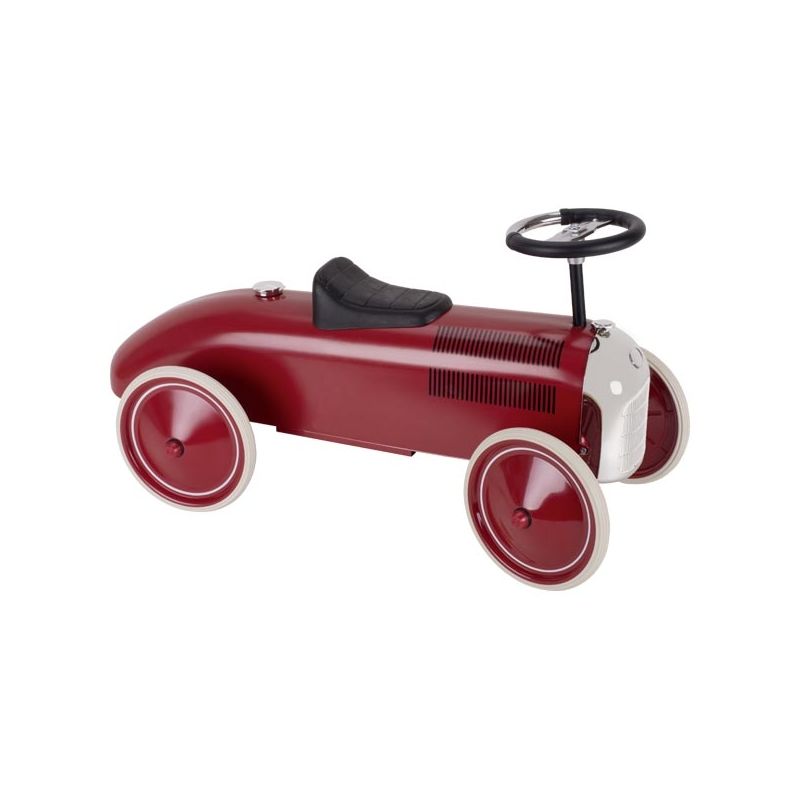 Correpasillos coche rojo-granate retro, de Goki