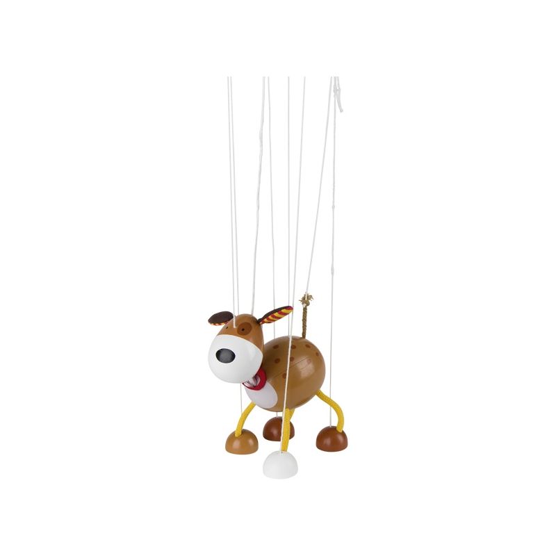 Marioneta de hilos de perro de madera, de Goki