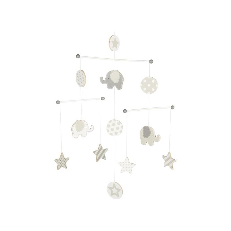 Móvil de elefantes y estrellas de madera, de Goki - imagen 2