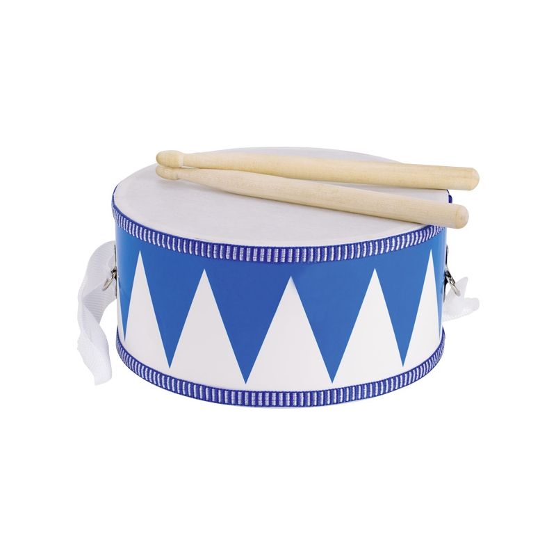 Tambor azul de madera, de Goki