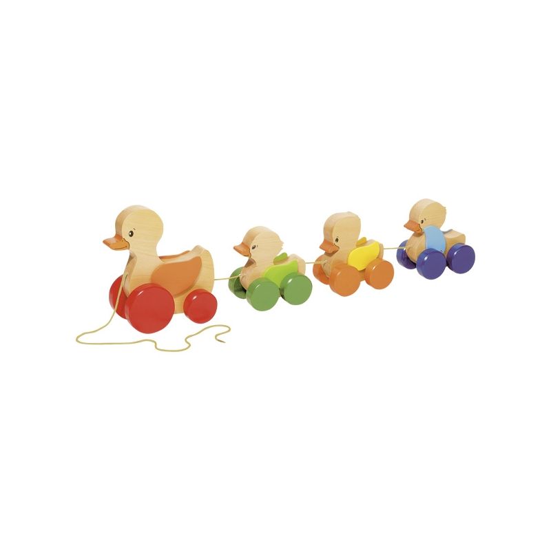 Juguete de Arrastre pato con 3 patitos, alas móviles - imagen 7