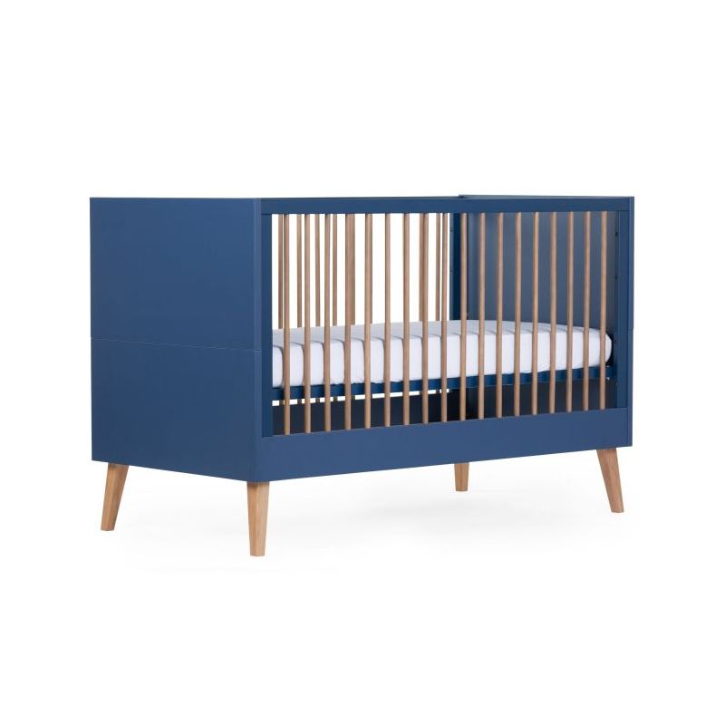 Cuna Cama Bold Blue de 70x140 cm con Lamas Ajustables , Childhome - imagen 2