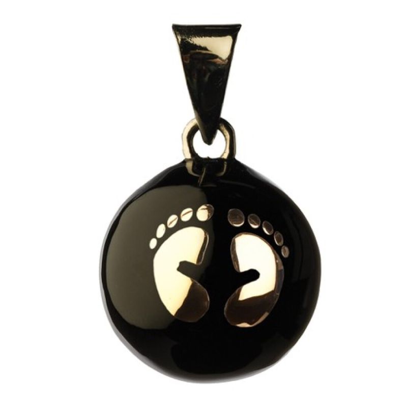 Llamador negro con pies en dorado