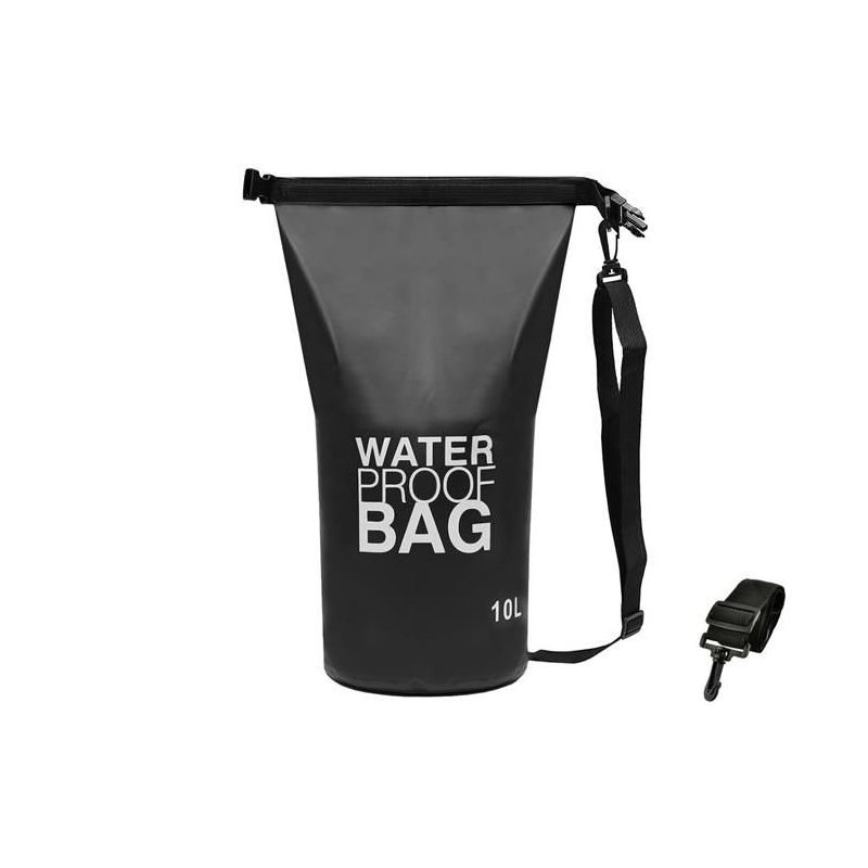 Bolsa Impermeable Negra 10 Litros, Ideal Kayak, Paddle Surf, Camping ... - imagen 7