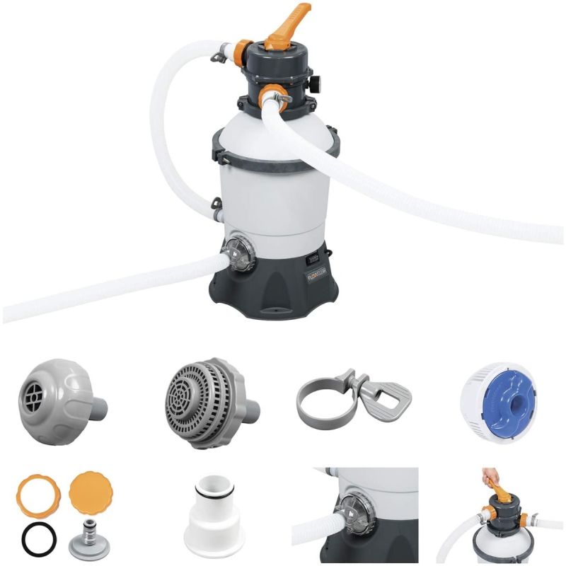  Bomba de filtro de arena para piscinas capacidad 3.028 l/h, Bestway 58515 - imagen 3