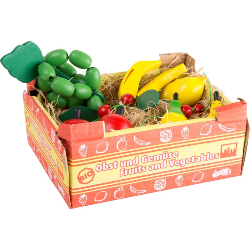 Caja de cartón con Frutas de madera , 11 piezas - imagen 7
