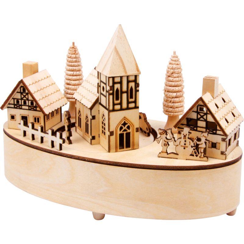 Caja musical de madera Pequeño Pueblo
