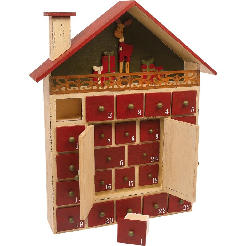 Calendario de Adviento de madera Casita invernal - imagen 7