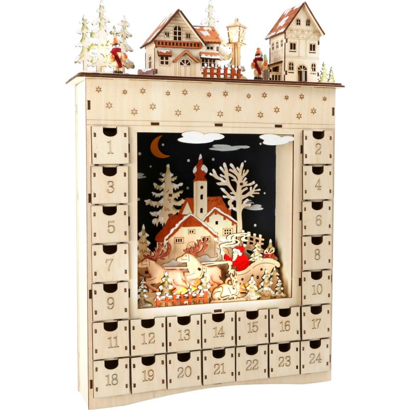 Calendario de Adviento de madera, Sueño de Invierno  - imagen 7