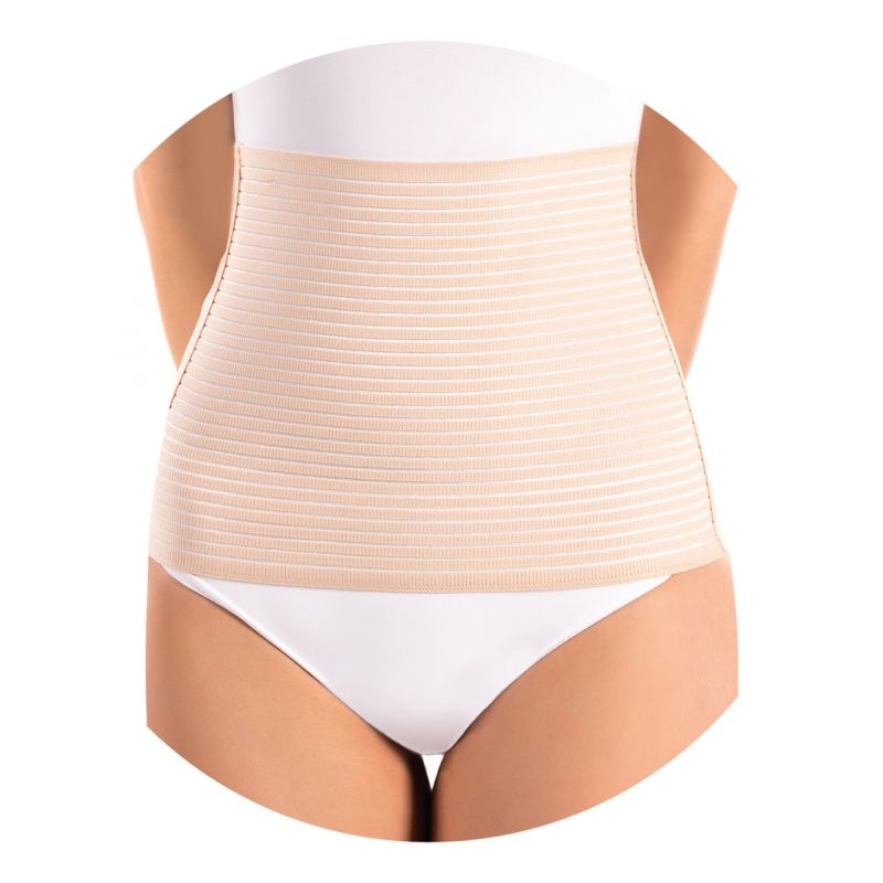 Faja abdominal postparto perfilada, disponible en tallas XS a XXL, ideal para mamás tras el parto.