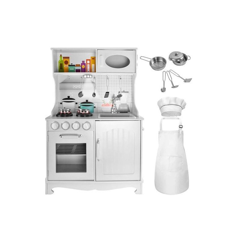 Cocina infantil de madera Blanca 