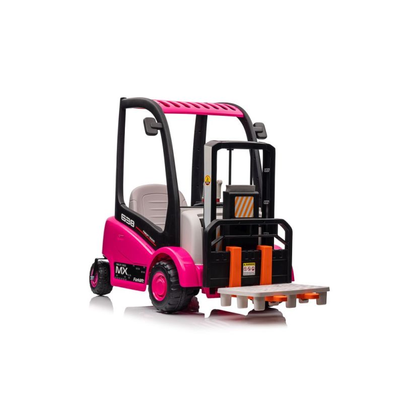 Montacargas Eléctrico Infantil XMX638 Rosa con Control Remoto y Batería Recargable