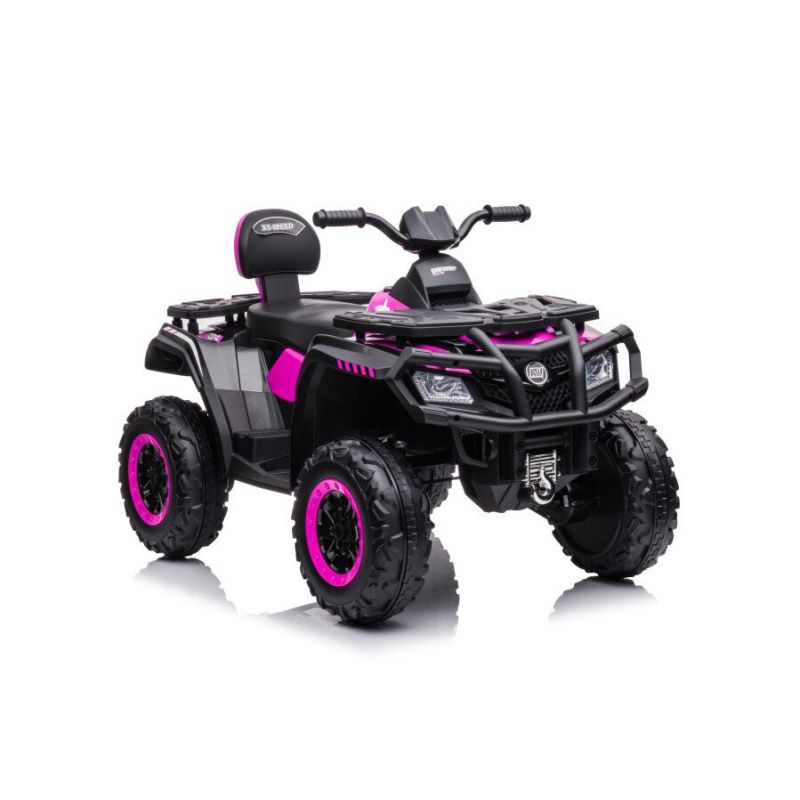 Quad Eléctrico Infantil S615 con Motor 4x80W, Batería 24V y Audio - Hasta 8 km/h-Rosa - imagen 2