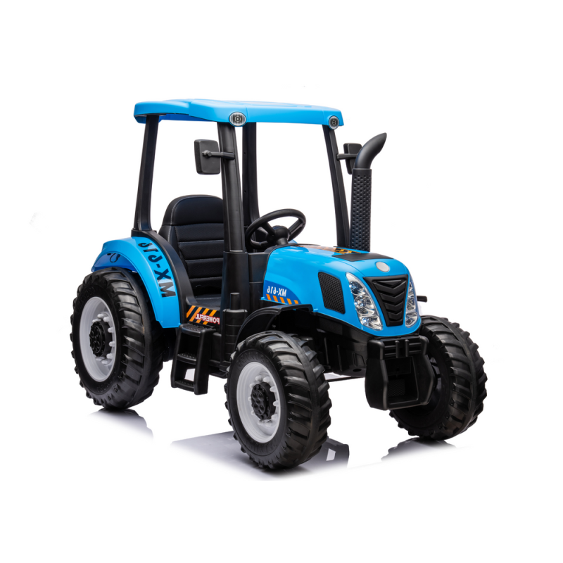 Tractor Eléctrico Infantil A011 Azul 24V con Ruedas EVA y Mando a Distancia
