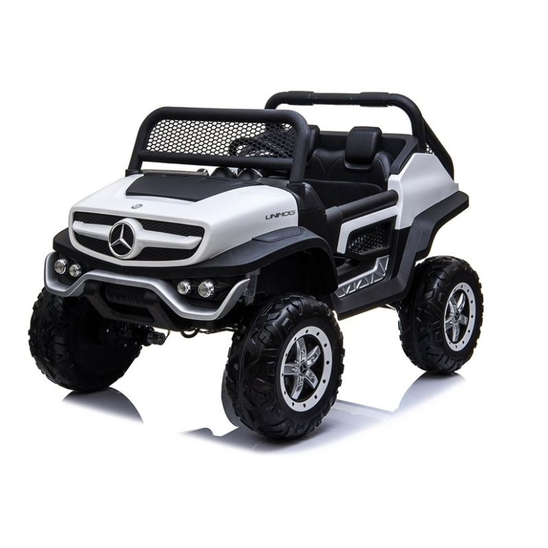 Coche Eléctrico Infantil Mercedes Unimog 4x4 12V LEAN CARS - Blanco - imagen 3