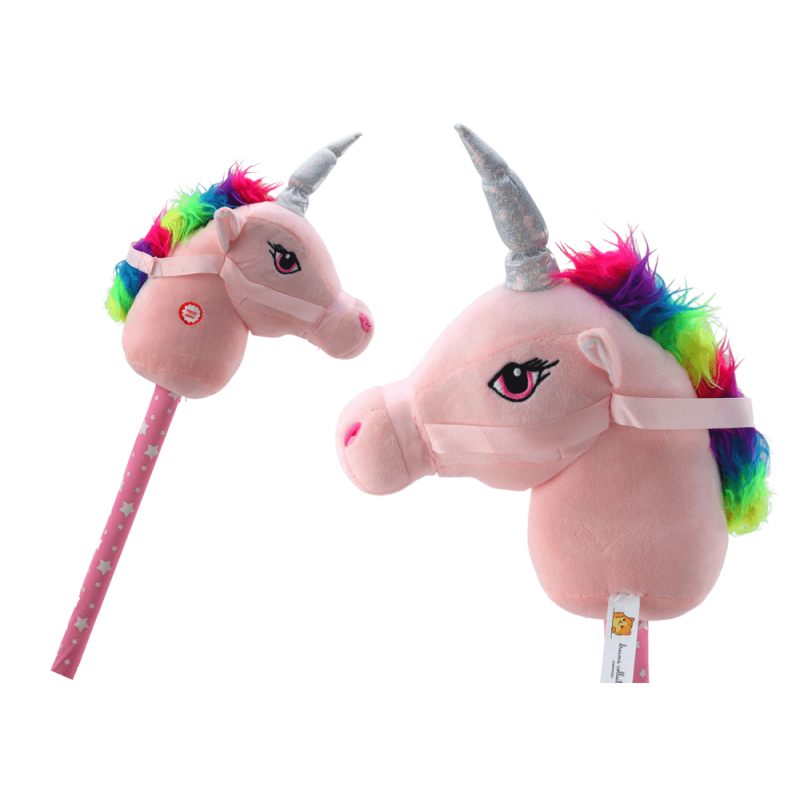 Cabeza de Unicornio de Peluche | Hobby Horse con Sonidos de Caballo - Juguete para Niñas - imagen 2