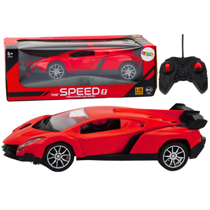 Coche Deportivo RC Rojo 1:16 Control Remoto
