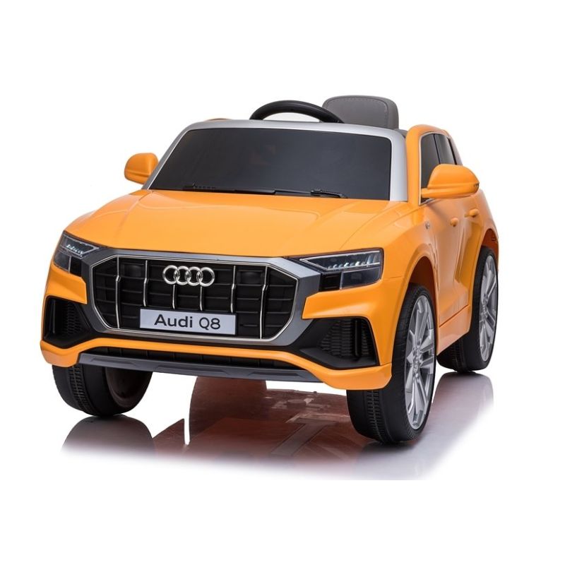 Coche Eléctrico para Niños Audi Q8 Amarillo con 2 Motores, 12V y Control Remoto