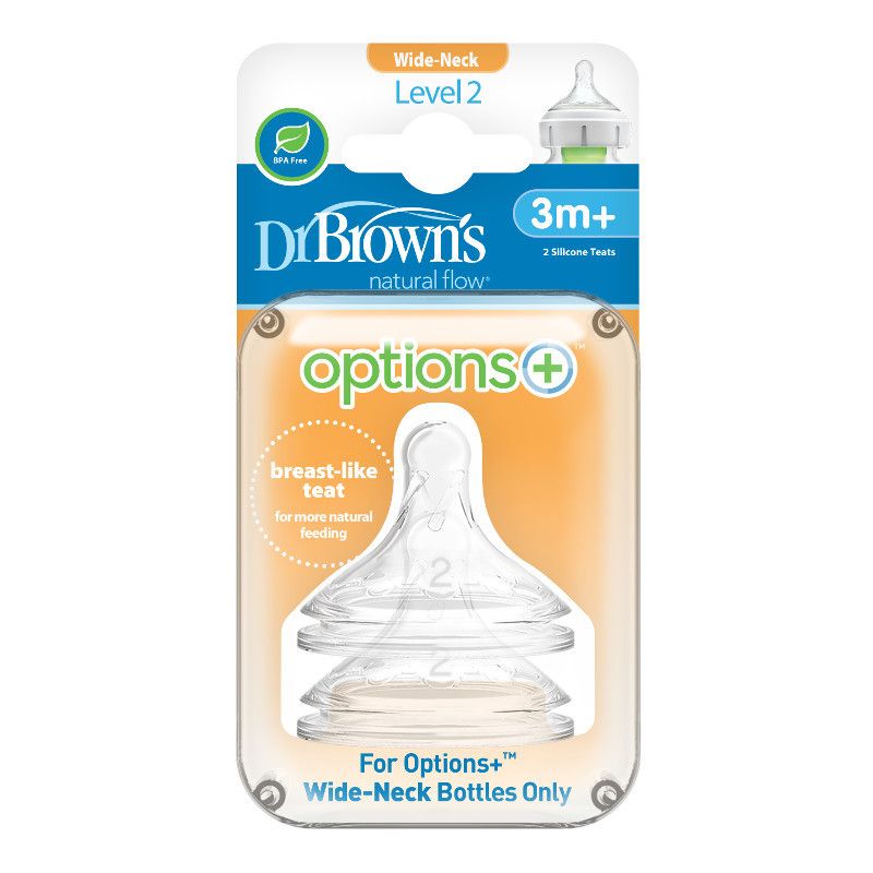 Tetina Dr Brown Options + 3 Meses Nivel 2 - Pack de 2 Unidades - imagen 2