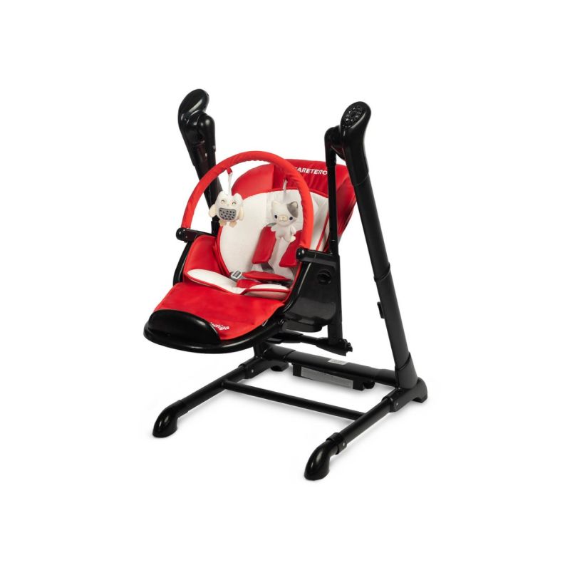 Silla Alta y Columpio 2 en 1 Indigo Black - Elegancia y Comodidad para tu Bebé-Rojo - imagen 2