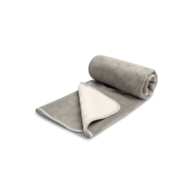 Manta de Felpa Suave 80x100 cm para Bebés-Gris - imagen 2