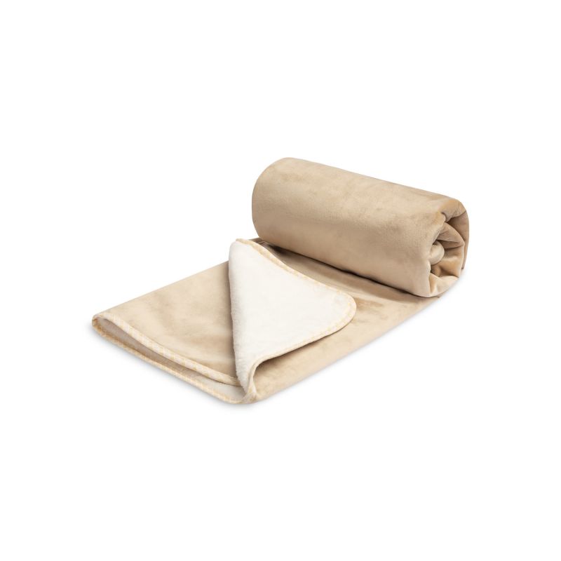 Manta de Felpa Suave 80x100 cm para Bebés-Beige - imagen 2