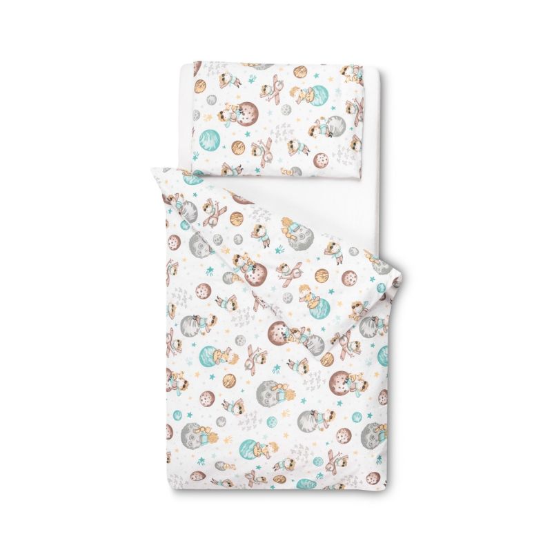 Ropa de Cama Infantil de 2 Piezas Planetas 100x135 cm - Algodón 100% con Cremallera - imagen 2
