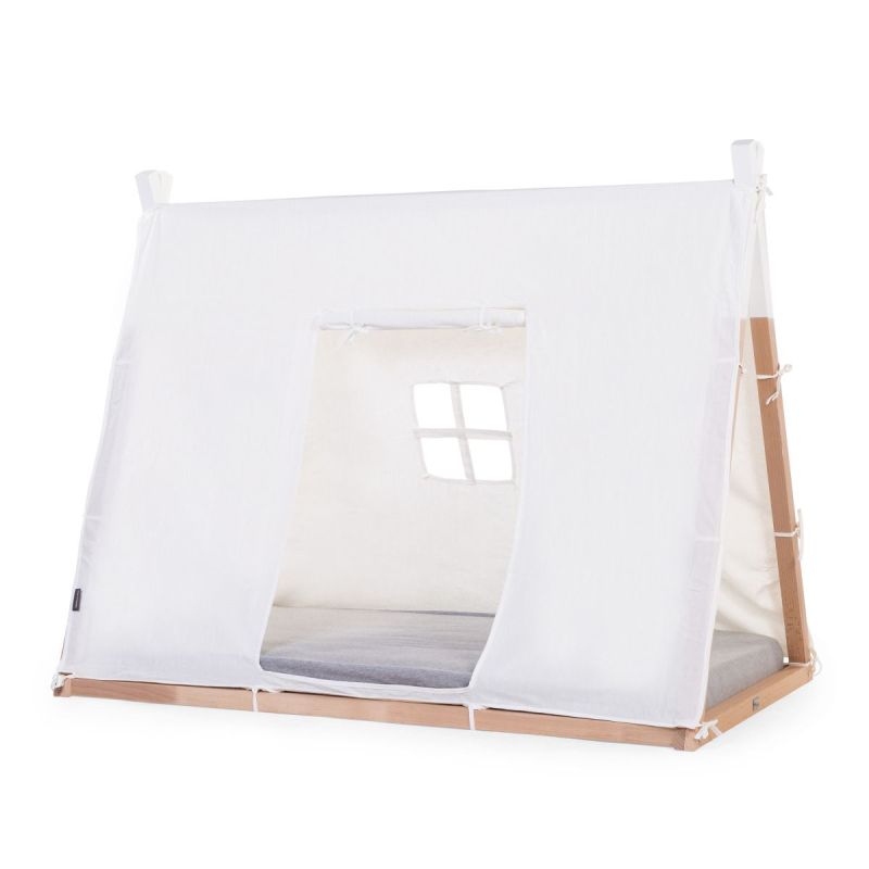 Funda blanca para cama tipi de 70 x 140 cm, ideal para decorar la habitación infantil con estilo.