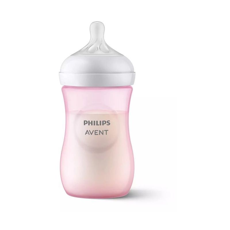 Biberón Philips Avent Natural 260ml Rosa - Succión Natural