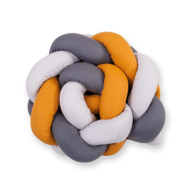 Protector de Cuna trenzado My Sweet Baby - Gris y Amarillo