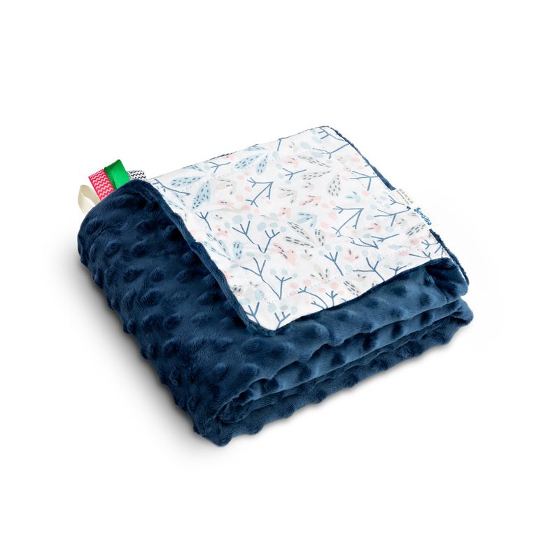 Manta Ligera Minky Sensillo 75x100 cm Palms Vibrant Navy