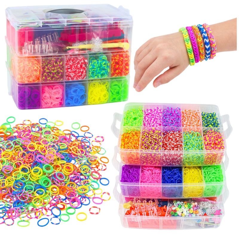 Set Creativo de Gomas para Pulseras DIY 15000 piezas