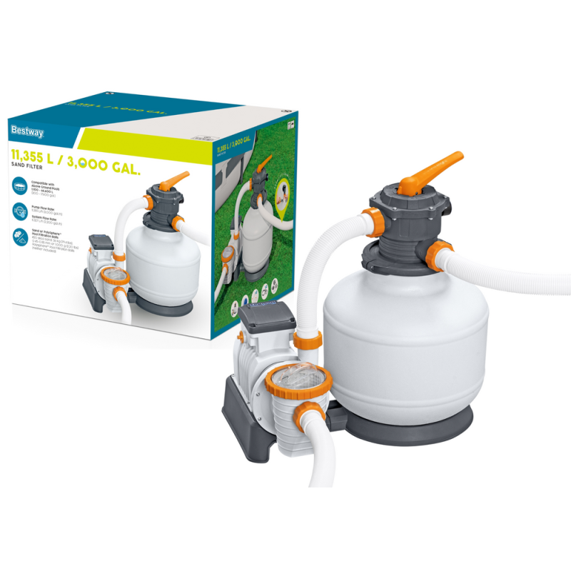 Bomba de Arena 11355 L/h Bestway - Purificación Ecológica