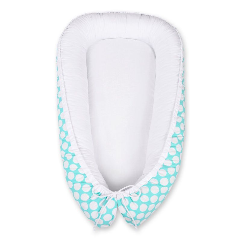 Cocoon Premium Reversible para Bebés My Sweet Baby - Turquesa con Puntos