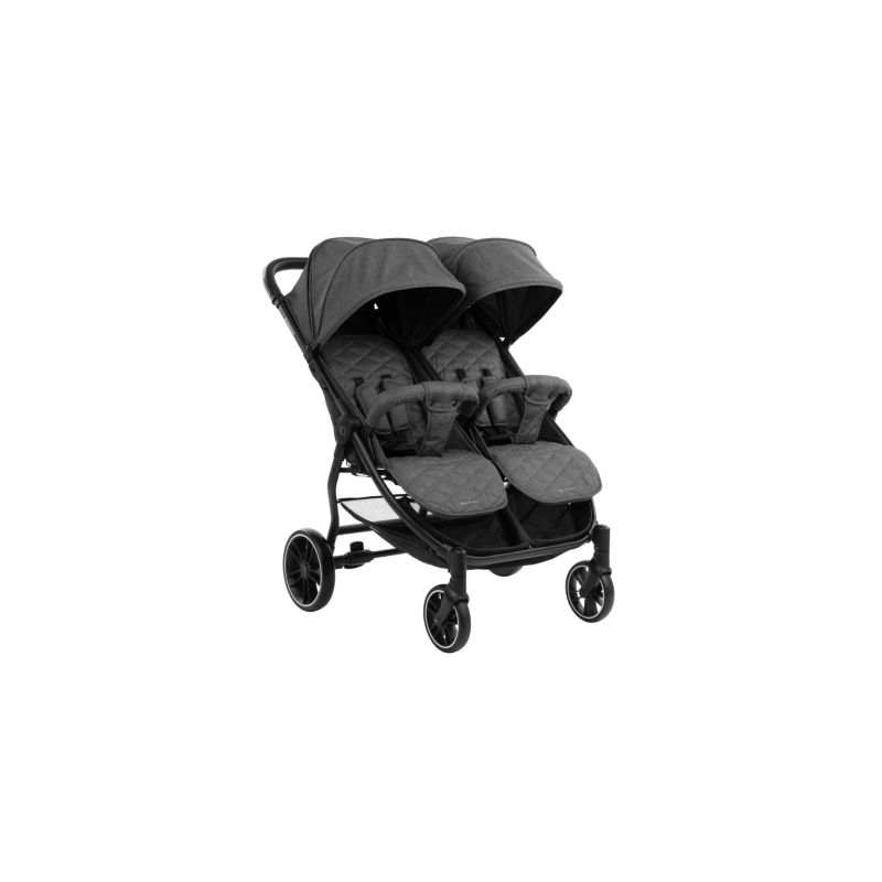 Carrito Gemelar Happy 2 Kikkaboo Gris Oscuro 2023